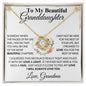 To My Beautiful Granddaughter From Grandma - Love Knot Necklace