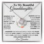To My Granddaughter - Feel My Love - Love Knot Necklace