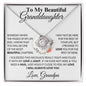 To My Beautiful Granddaughter From Grandpa - Love Knot Necklace