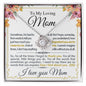 To My Loving Mom - I Love You - Mother's Day Love Knot Necklace