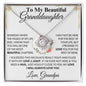 To My Beautiful Granddaughter From Grandpa - Love Knot Necklace