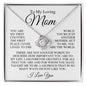 To My Loving Mom - Just Like You - Mother's Day Love Knot Necklace