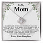 To My Loving Mom - How Much You Mean To Me - Mother's Day Love Knot Necklace