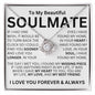 To My Soulmate - My Heart - Valentine's Love Knot Necklace