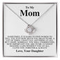 To My Mom - Hard To Find Words - Mother's Day Love Knot Necklace