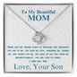 To My Beautiful Mom - Like No Other - Love Knot Necklace