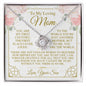To My Loving Mom - My World - Mother's Day Love Knot Necklace From Son