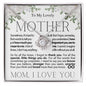 To My Lovely Mother - Braver Than You Think - Mother's Day Love Knot Necklace