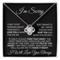 I'm Sorry - Didn't Want To Hurt You - Love Knot Necklace