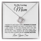 To My Loving Mom - Your Little Boy - Mother's Day Love Knot Necklace