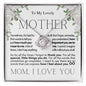 To My Lovely Mother - I Love You - Mother's Day Love Knot Necklace