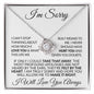 I'm Sorry - Didn't Want To Hurt You - Love Knot Necklace