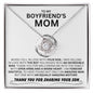 To My Boyfriend's Mom - Amazing Man - Love Knot Necklace