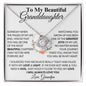 To My Beautiful Granddaughter From Grandpa - Greatest Joy - Love Knot Necklace