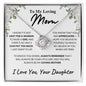 To My Loving Mom - Appreciated - Mother's Day Love Knot Necklace