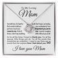 To My Loving Mom - I Love You - Mother's Day Love Knot Necklace