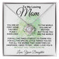 To My Loving Mom From Daughter - Words Unspoken - Love Knot Necklace