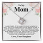 To My Mom - Hard To Find Words - Mother's Day Love Knot Necklace