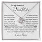To My Beautiful Daughter - Feel My Love - Love Knot Necklace