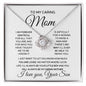 To My Caring Mom - You Are Loved - Mother's Day Love Knot Necklace