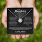 To My Daughter - Beat Of My Heart - Love Knot Necklace