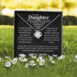 To My Daughter - Beat Of My Heart - Love Knot Necklace