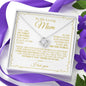 To My Mom - You Are The World - Love Knot Necklace