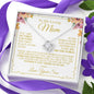To My Mom - You Are The World - Love Knot Necklace