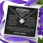 To My Daughter - Beat Of My Heart - Love Knot Necklace