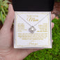 To My Mom - You Are The World - Love Knot Necklace