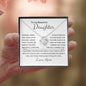 To My Beautiful Daughter - Feel My Love - Love Knot Necklace