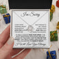 I'm Sorry - Didn't Want To Hurt You - Love Knot Necklace