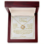 To My Mom - You Are The World - Love Knot Necklace