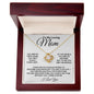 To My Loving Mom - Not Enough Words - Love Knot Necklace
