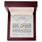 To My Lovely Mother - I Love You - Mother's Day Love Knot Necklace