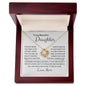 To My Beautiful Daughter - Feel My Love - Love Knot Necklace