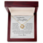 To My Beautiful Daughter - Feel My Love - Love Knot Necklace