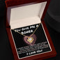 You Give Me A Boner - Heart On - Valentine's Love Knot Necklace