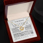 To My Beautiful Mother - My World - Birthday Mother's Day Love Knot Necklace