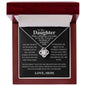 To My Daughter - Beat Of My Heart - Love Knot Necklace
