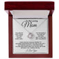 To My Loving Mom - Not Enough Words - Love Knot Necklace