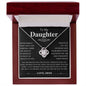 To My Daughter - Straighten Your Crown - Love Knot Necklace