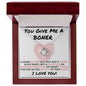 You Give Me A Boner - Heart Throb - Valentine's Love Knot Necklace