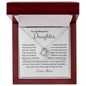 To My Beautiful Daughter - Feel My Love - Love Knot Necklace