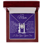 To My Mom - Hard To Raise A Man - Love Knot Necklace