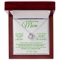 To My Loving Mom - Forever Grateful - Love Knot Necklace