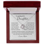 To My Beautiful Daughter - Feel My Love - Love Knot Necklace