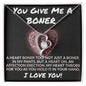 You Give Me A Boner - Valentine's Love Heart Necklace
