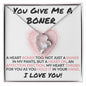 You Give Me A Boner - Valentine's Love Heart Necklace