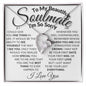 To My Beautiful Soulmate - I'm So Sorry - Valentine's Love Heart Necklace